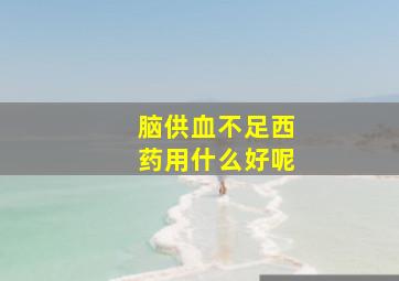 脑供血不足西药用什么好呢