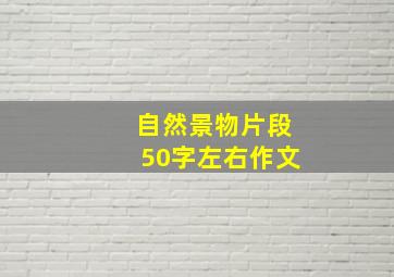 自然景物片段50字左右作文