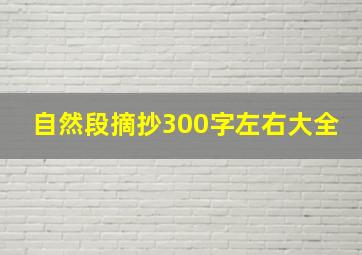 自然段摘抄300字左右大全