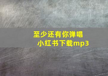 至少还有你弹唱小红书下载mp3