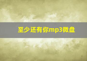 至少还有你mp3微盘