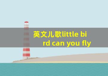 英文儿歌little bird can you fly