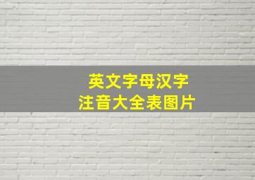 英文字母汉字注音大全表图片