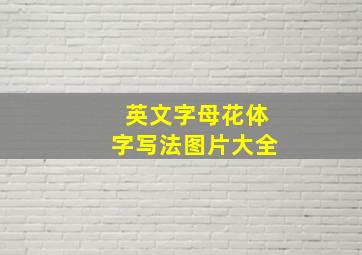 英文字母花体字写法图片大全