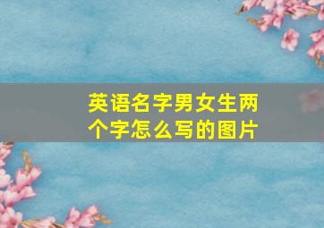 英语名字男女生两个字怎么写的图片