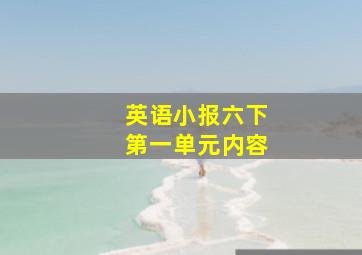 英语小报六下第一单元内容