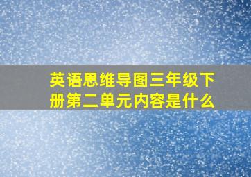 英语思维导图三年级下册第二单元内容是什么