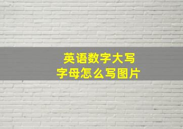 英语数字大写字母怎么写图片