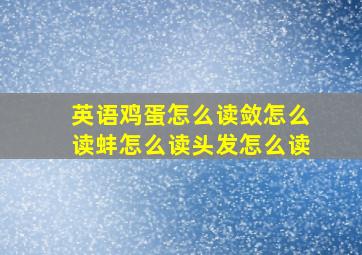 英语鸡蛋怎么读敛怎么读蚌怎么读头发怎么读