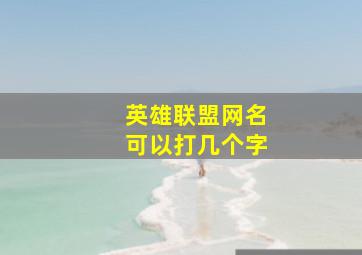 英雄联盟网名可以打几个字