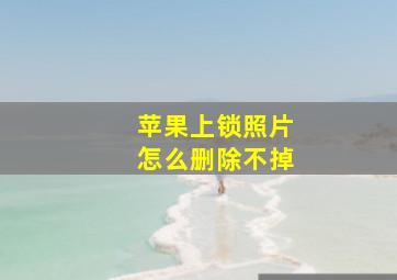 苹果上锁照片怎么删除不掉