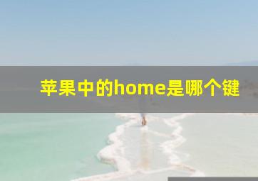 苹果中的home是哪个键