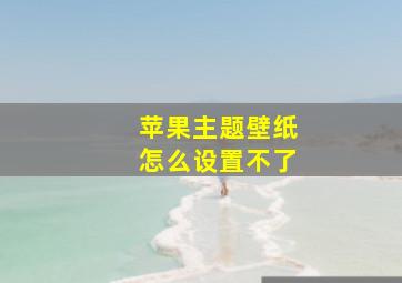 苹果主题壁纸怎么设置不了