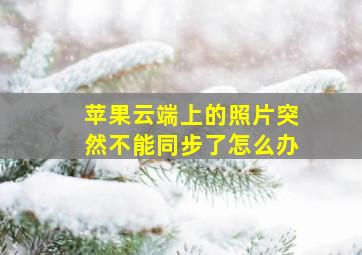 苹果云端上的照片突然不能同步了怎么办