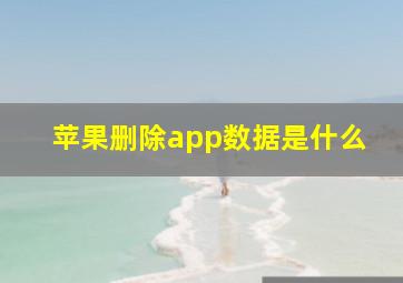 苹果删除app数据是什么