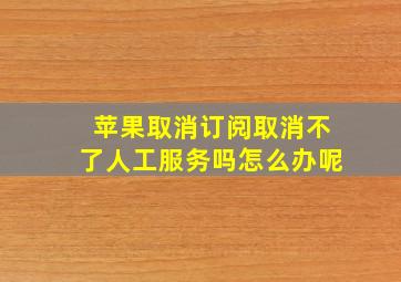 苹果取消订阅取消不了人工服务吗怎么办呢