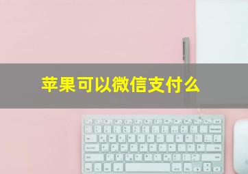 苹果可以微信支付么