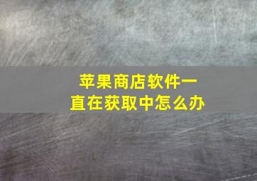 苹果商店软件一直在获取中怎么办