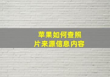 苹果如何查照片来源信息内容