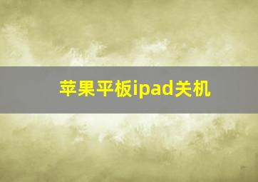 苹果平板ipad关机