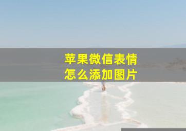 苹果微信表情怎么添加图片