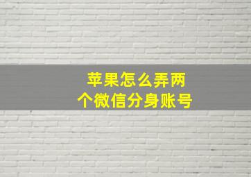 苹果怎么弄两个微信分身账号