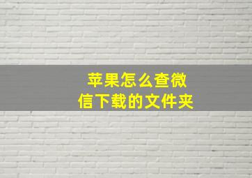 苹果怎么查微信下载的文件夹