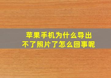 苹果手机为什么导出不了照片了怎么回事呢