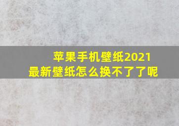 苹果手机壁纸2021最新壁纸怎么换不了了呢