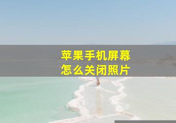 苹果手机屏幕怎么关闭照片