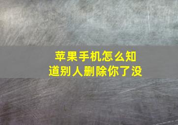 苹果手机怎么知道别人删除你了没