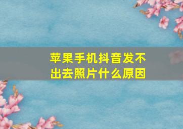 苹果手机抖音发不出去照片什么原因