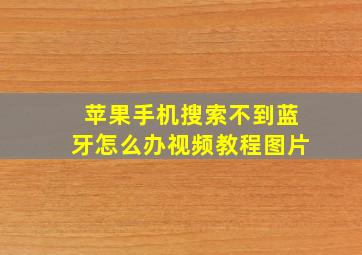 苹果手机搜索不到蓝牙怎么办视频教程图片