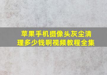 苹果手机摄像头灰尘清理多少钱啊视频教程全集