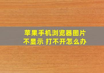 苹果手机浏览器图片不显示 打不开怎么办