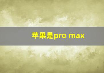 苹果是pro max