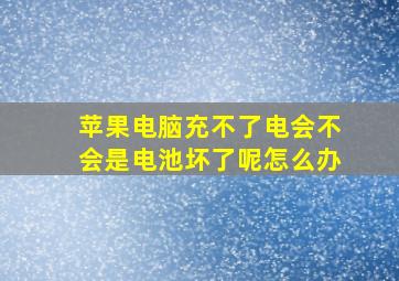 苹果电脑充不了电会不会是电池坏了呢怎么办