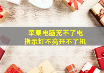 苹果电脑充不了电指示灯不亮开不了机