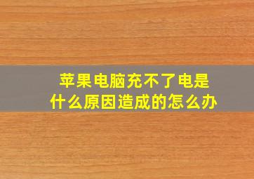 苹果电脑充不了电是什么原因造成的怎么办