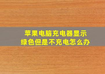 苹果电脑充电器显示绿色但是不充电怎么办