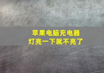 苹果电脑充电器灯亮一下就不亮了