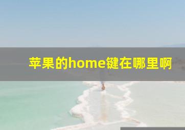 苹果的home键在哪里啊