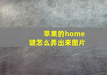 苹果的home键怎么弄出来图片