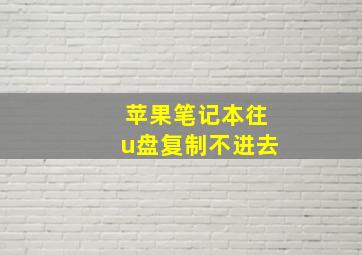 苹果笔记本往u盘复制不进去