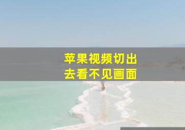 苹果视频切出去看不见画面