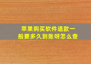 苹果购买软件退款一般要多久到账呀怎么查