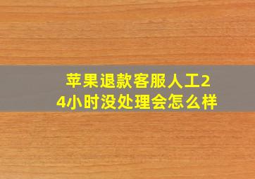 苹果退款客服人工24小时没处理会怎么样