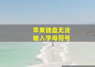 苹果键盘无法输入字母符号