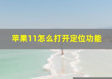 苹果11怎么打开定位功能