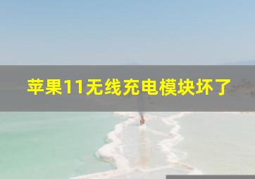 苹果11无线充电模块坏了